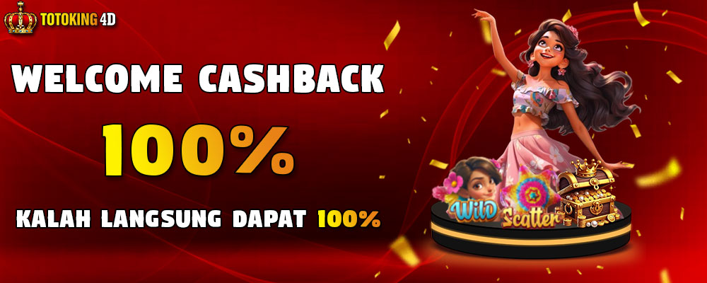 Welcome Cashback 100% TO x5 - Kalah langsung dapat